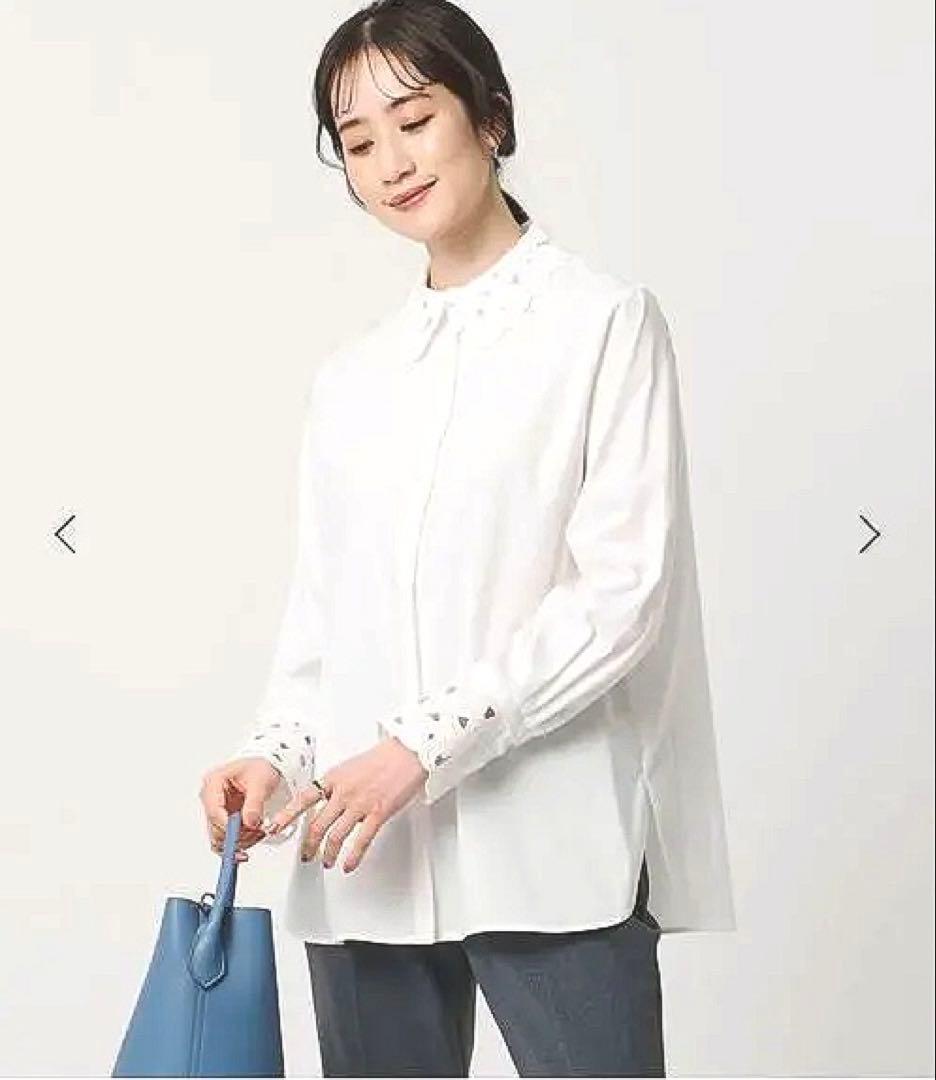 【完売品】ユナイテッドアローズ エンブロイダリー カラー シャツ