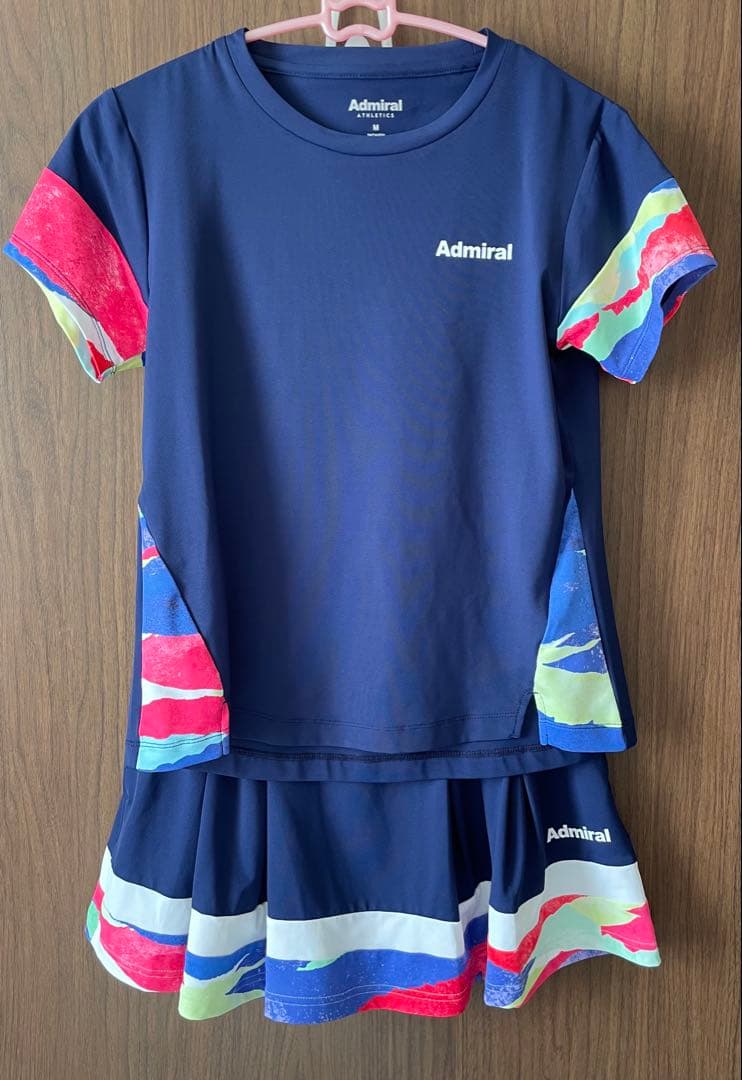 Admiral テニス　ネイビー ティシャツ&スカート　上下セット