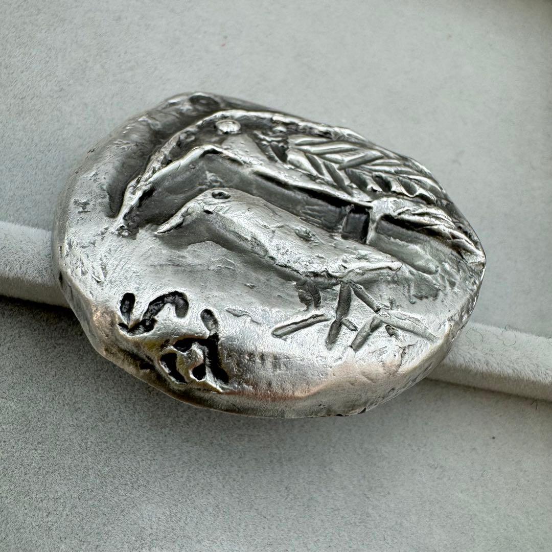 ヴィンテージ】佐藤忠良 ブローチ シルバー 鳥 親子 ネックレストップ