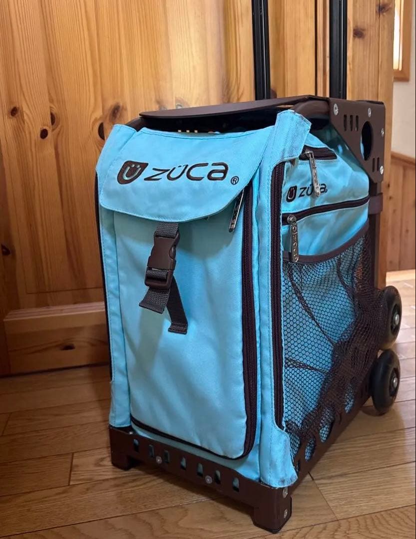 中古★ZUCA 座れるキャリーケース 中古・古着通販】ZUCA (ズーカ) 座れるキャリーバッグ レッド×ベージュ