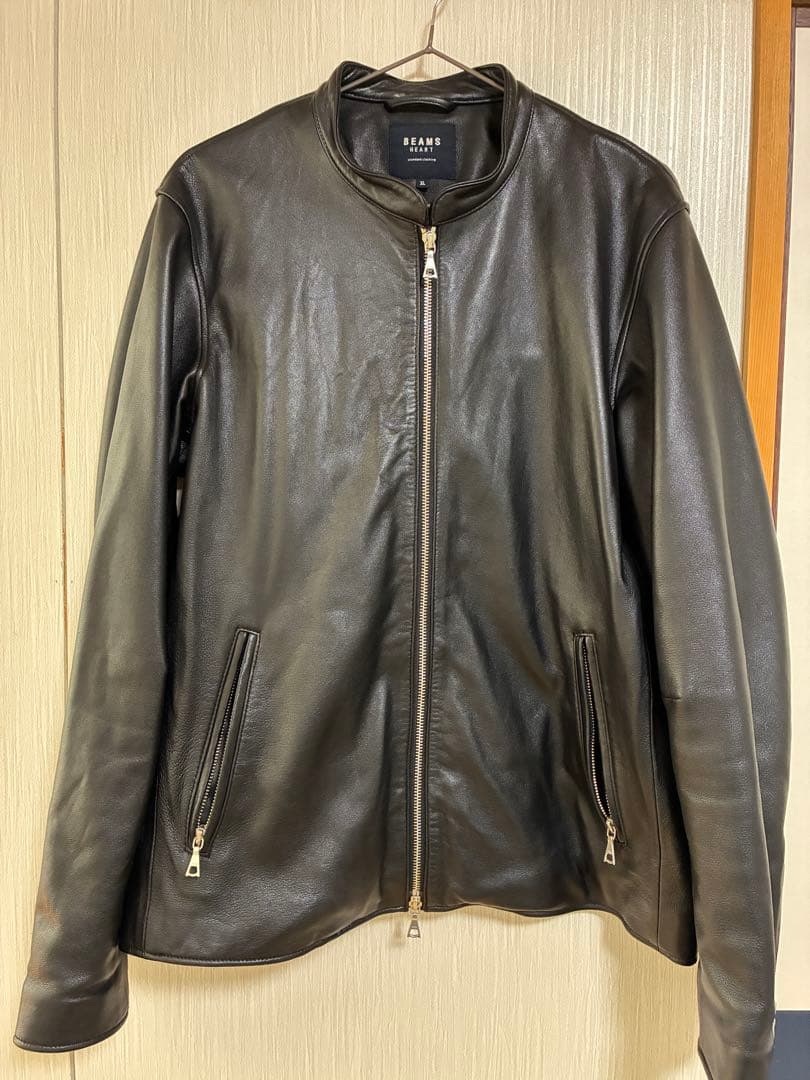 BEAMS HEART シングルライダースジャケット Amazon | [ビームスハート] ブルゾン フェイクレザー シングル