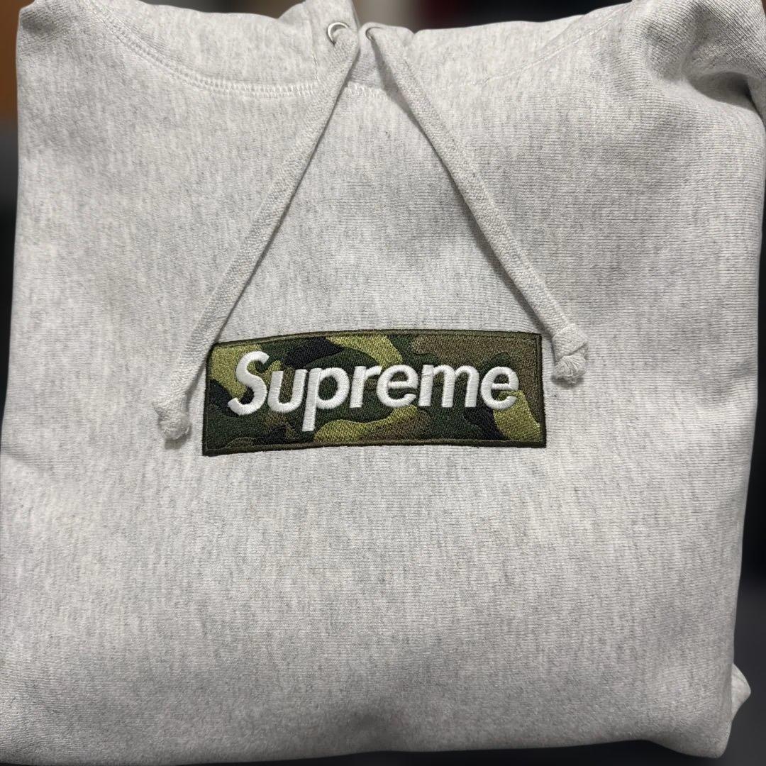 トップス Supreme BoxLogo HoodedSweatshirt AshGrey