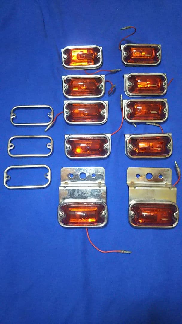 ステー付き LED角マーカーランプかまぼこマーカーランプ レトロデコトラ 軽トラ