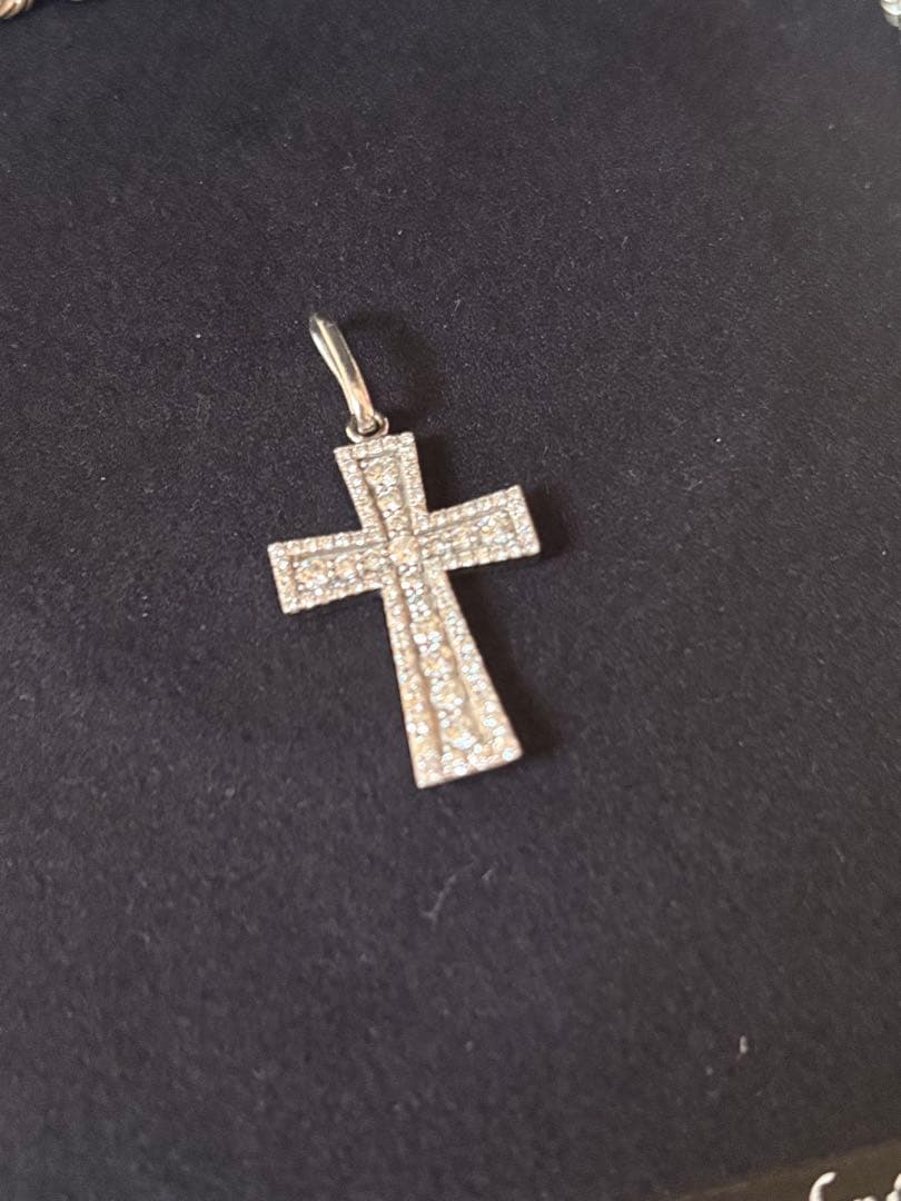 プラチナダイヤモンド　クロスペンダントトップ