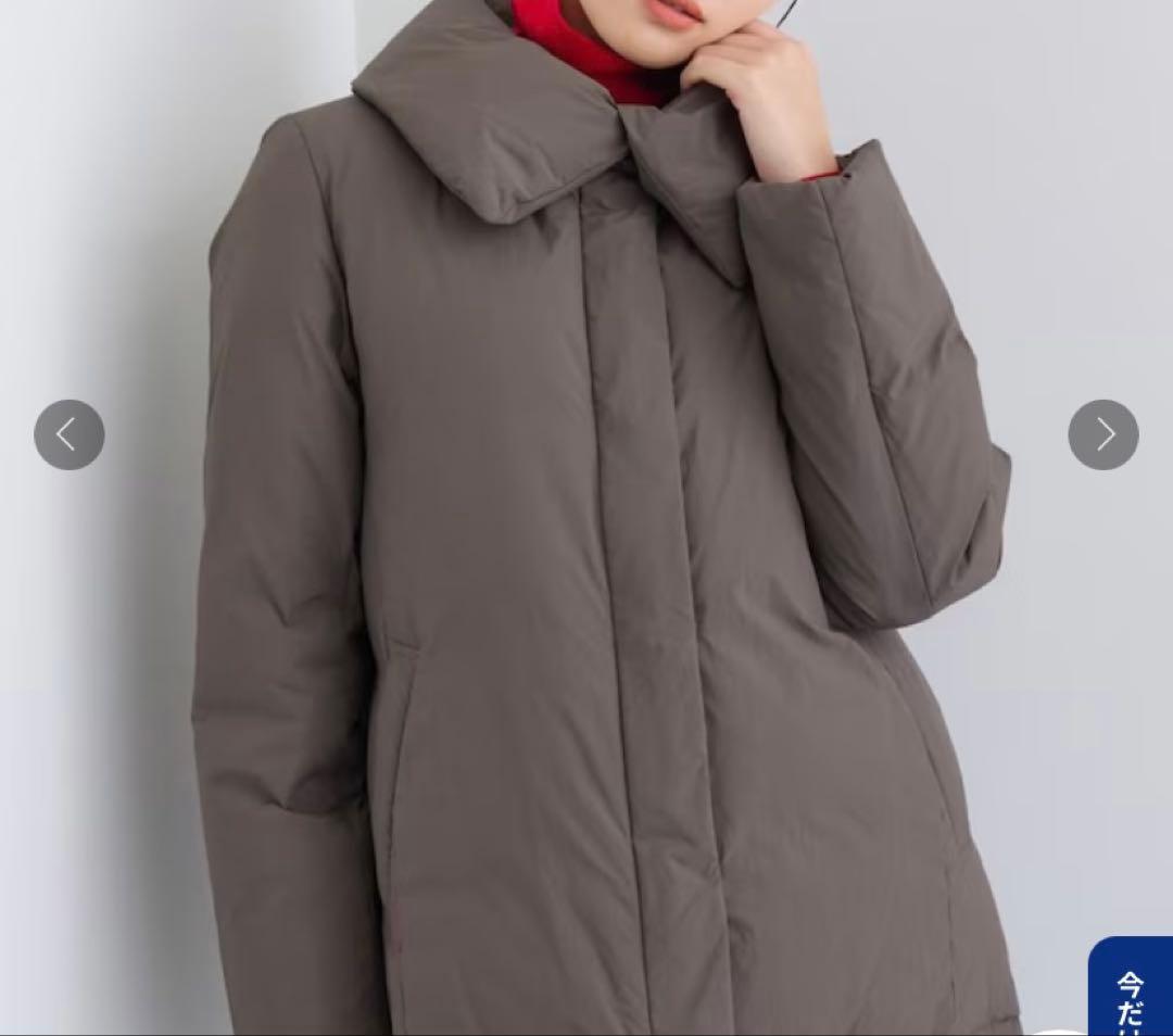 INDIVI ステッチレス ショートダウンコート【撥水／洗える／デザイン衿】 撥水／洗える／デザイン衿】ステッチレス ショートダウンコート