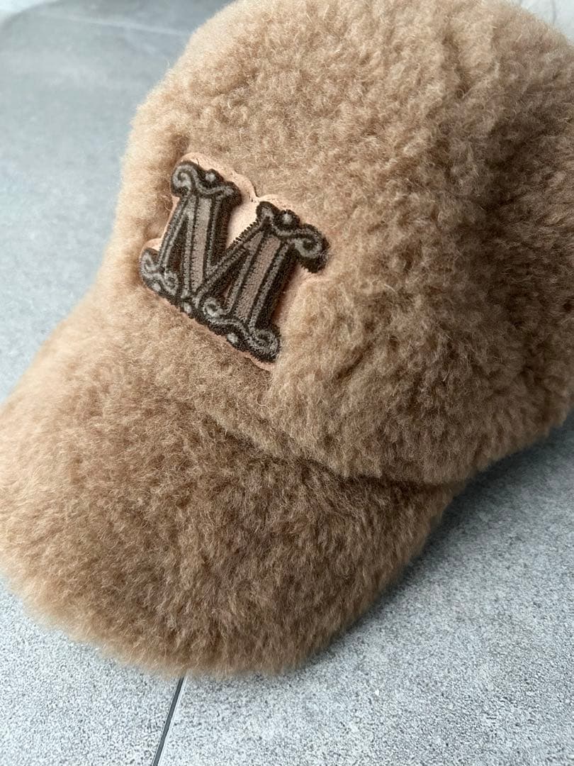 【MAX MARA】テディベア キャメル キャップ MaxMara 帽子 Max Mara マックスマーラ ベースボールキャップ/テディベアキャップ