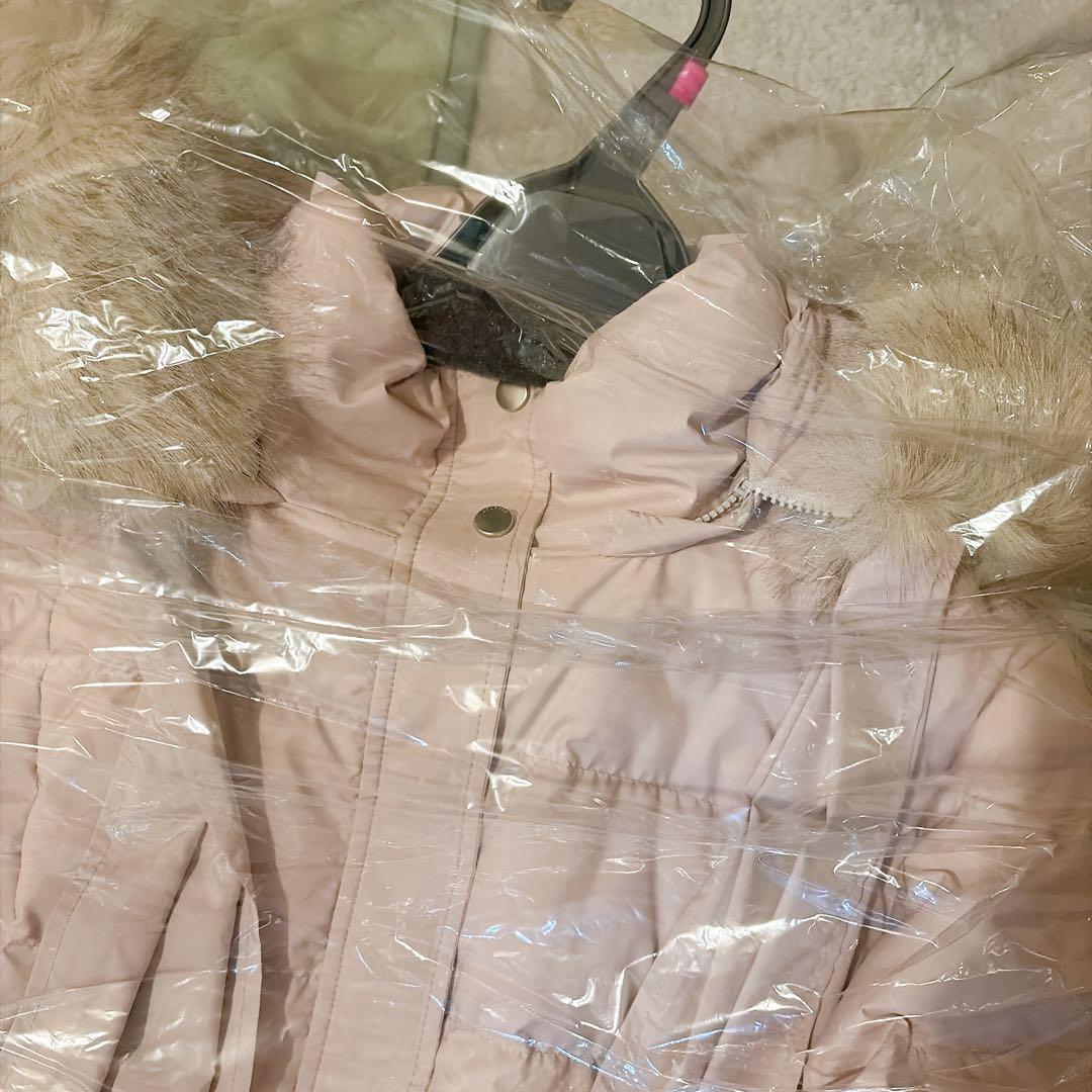 セルフォード フードリボンロングダウンコート ピンク 新品未使用