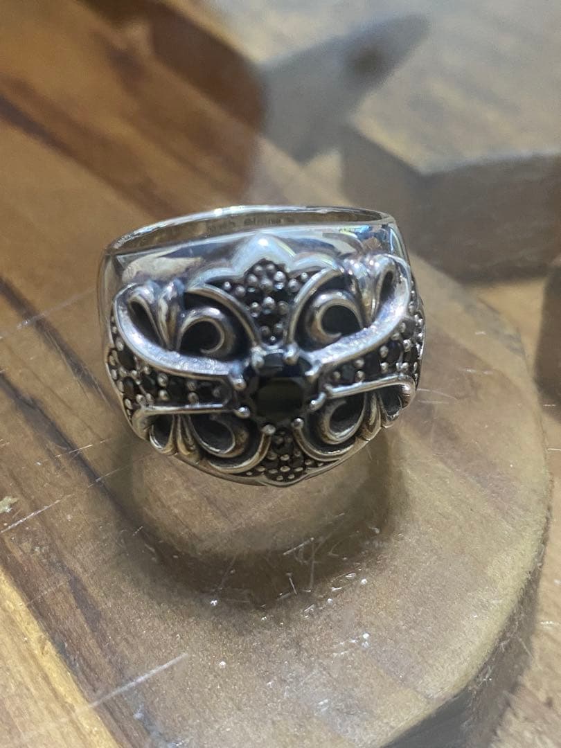 クロムハーツ　KEEPER RING リング　22号シルバー925 オニキス