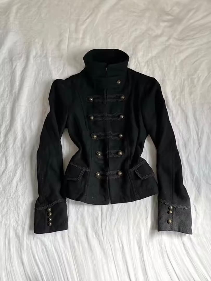 大人気　ミリタリー・ナポレオンジャケット 黒