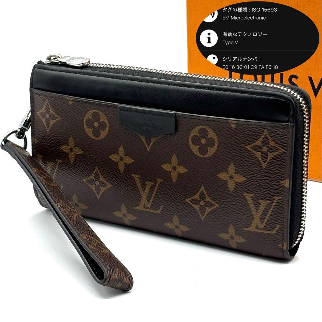 新品に近い ルイヴィトン ジッピー ドラゴンヌ モノグラム マカサー 長財布 黒