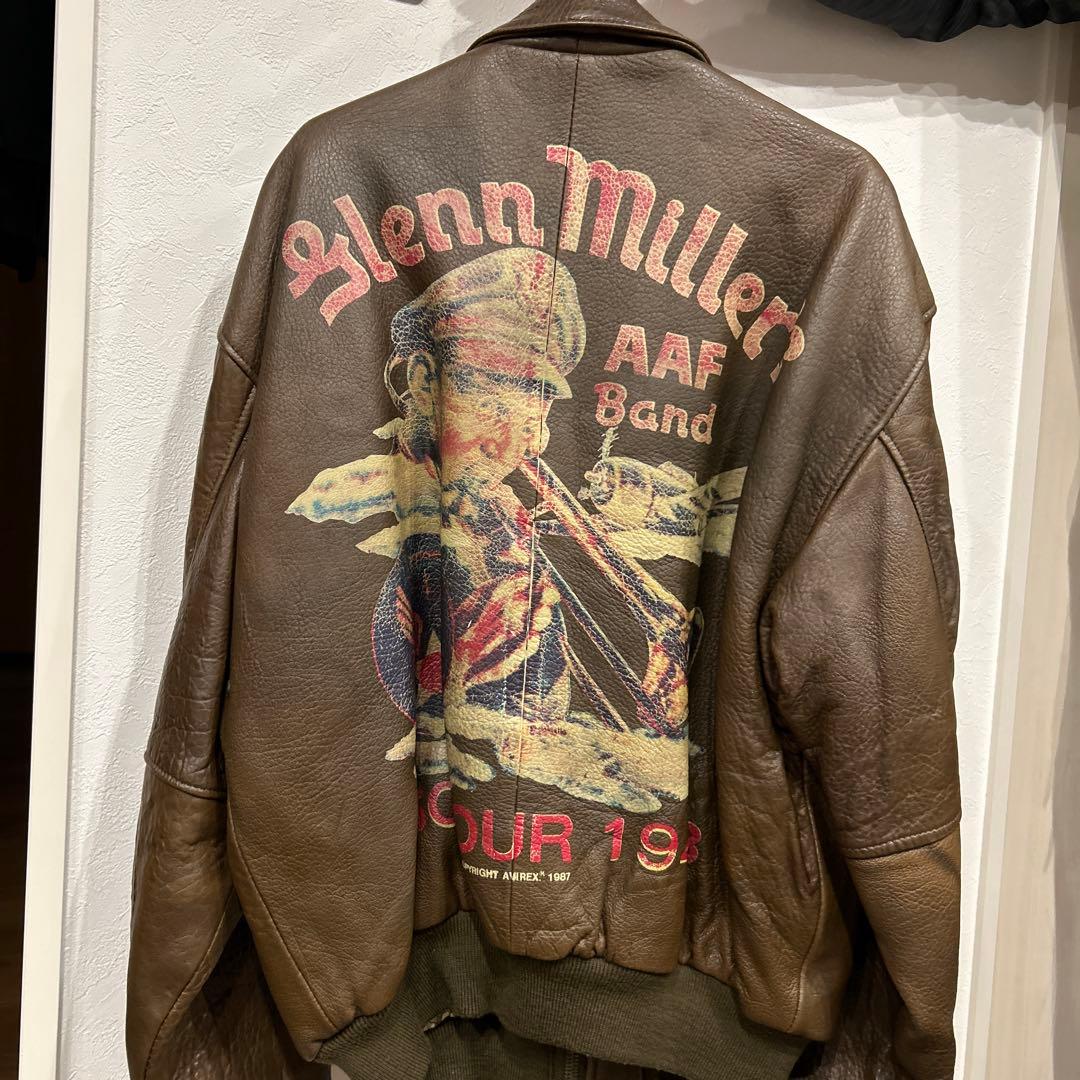 グレンミラーAAFBandツアーレザージャケット AVIREX】アヴィレックス『A-2 フライトジャケット グレンミラー size44