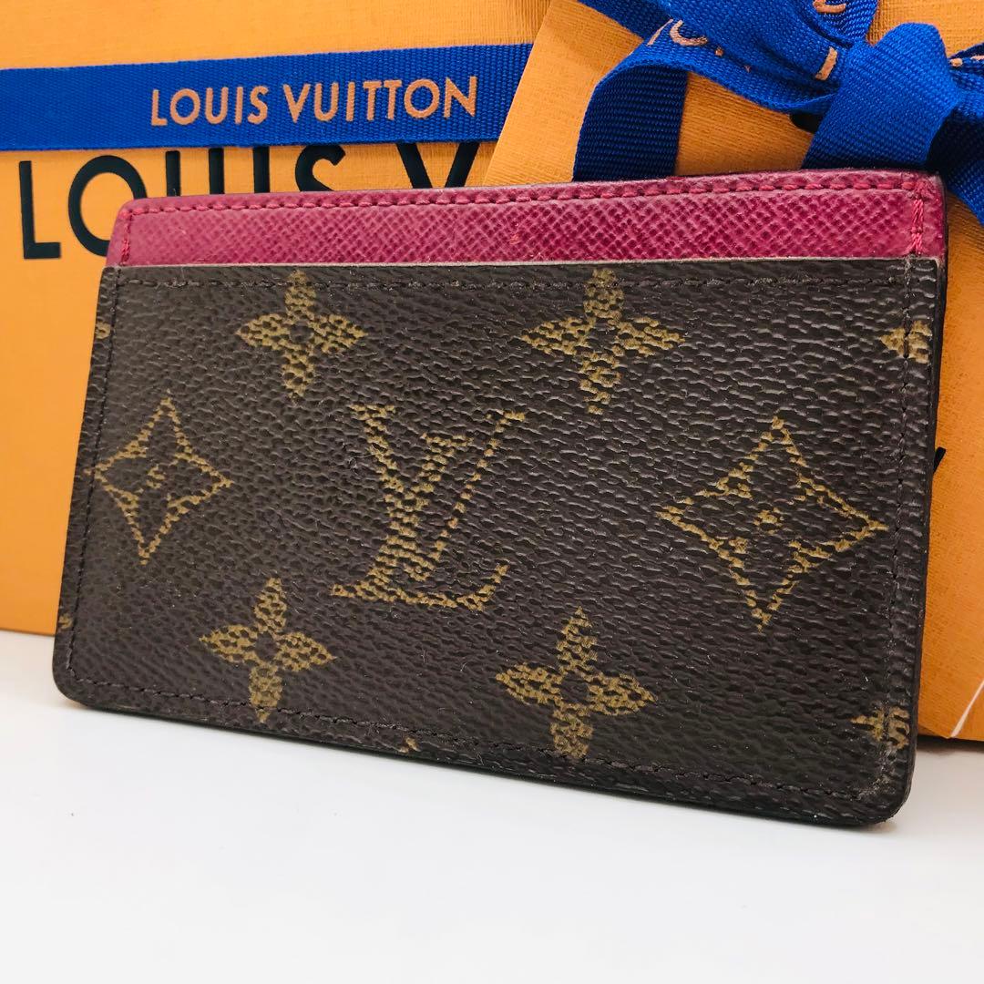 ルイヴィトン✨モノグラム フューシャ ポルトカルト サーンプル 名刺入れ ピンク