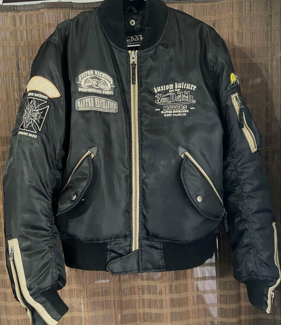 Von Dutch motors MA-1 ボンバージャケット ブラック - メルカリ