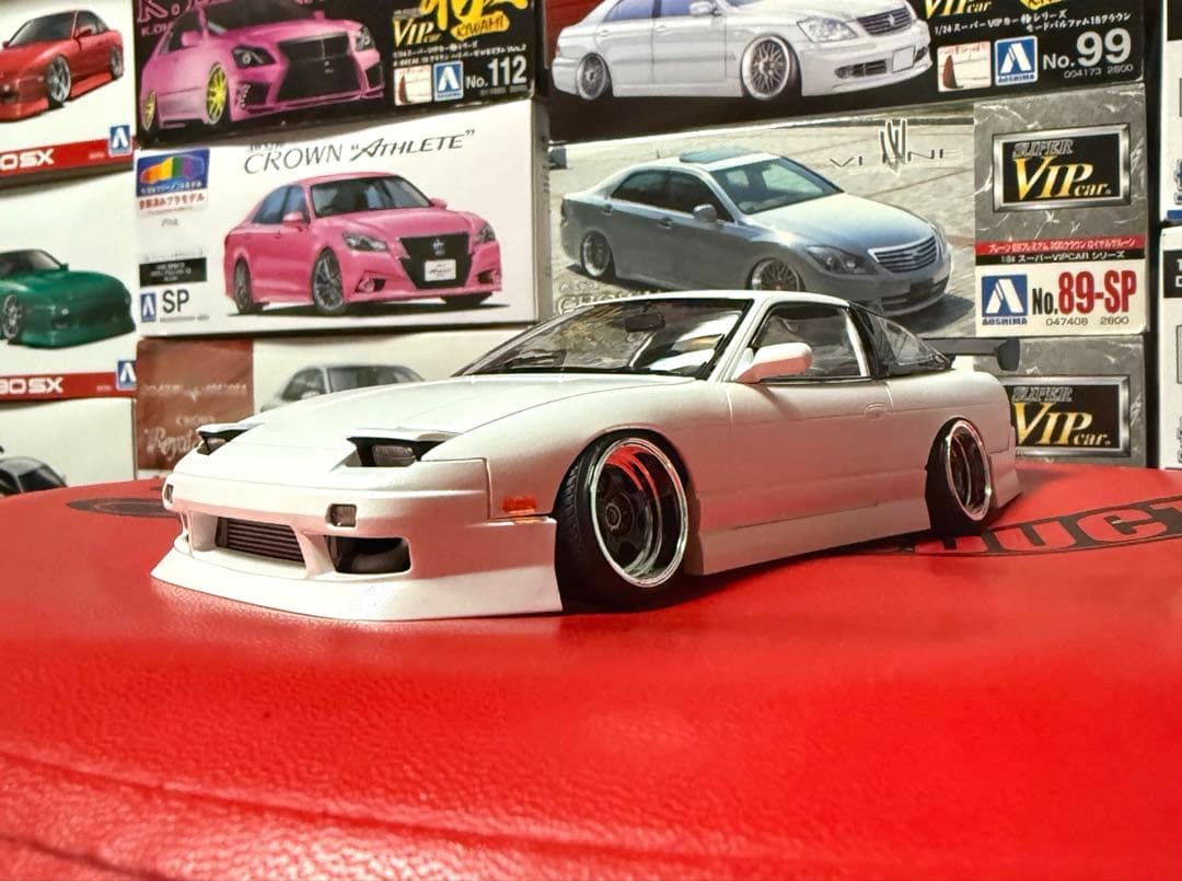 アオシマ URAS 180SX NOS仕様 Ver.2 WORKホイール 深リム 金型追加！【12月発売予定】180SX第二弾はフルエアロにWORK VS-KF＆