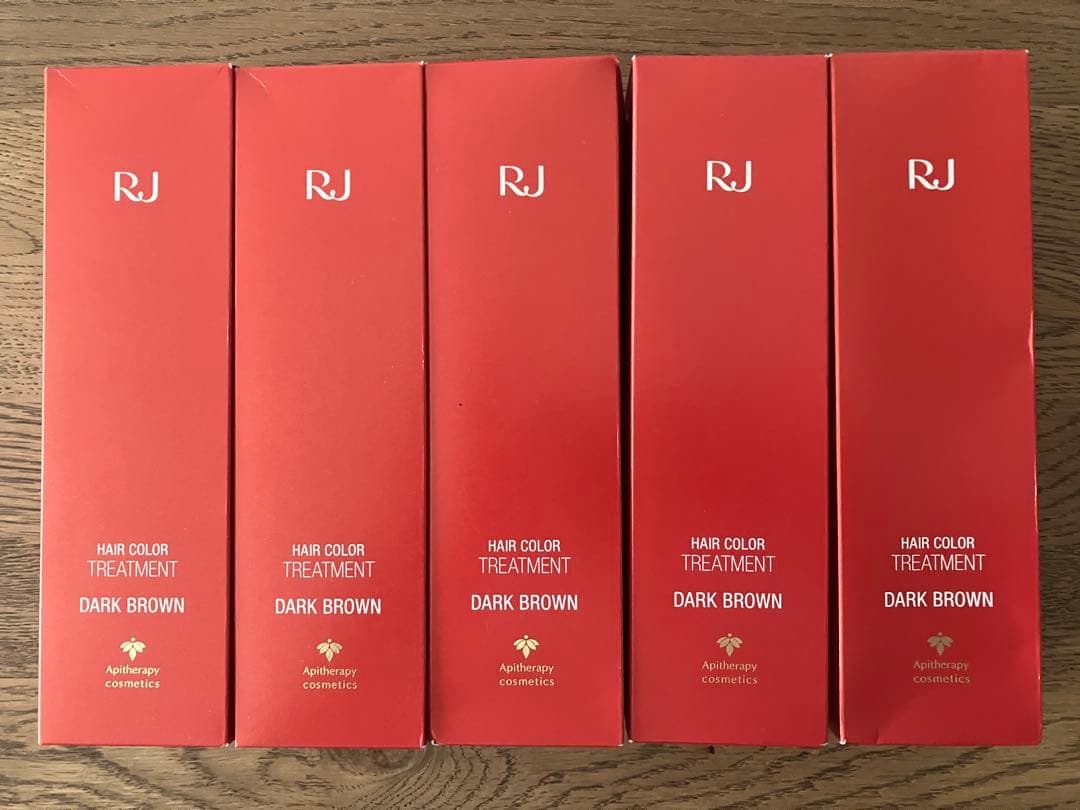 【新品】山田養蜂場　RJ ヘアカラートリートメント ダークブラウン 5本セット