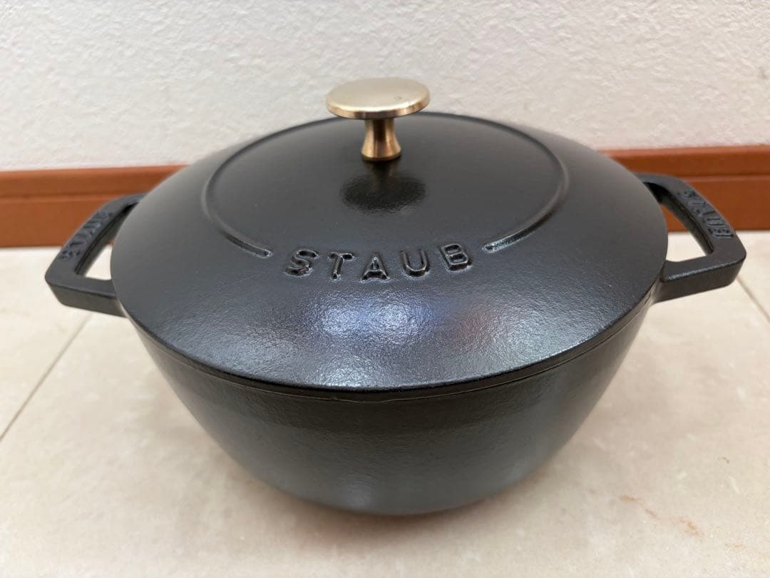 STAUB 鋳鉄製 ブラック ワナベ L 20cm