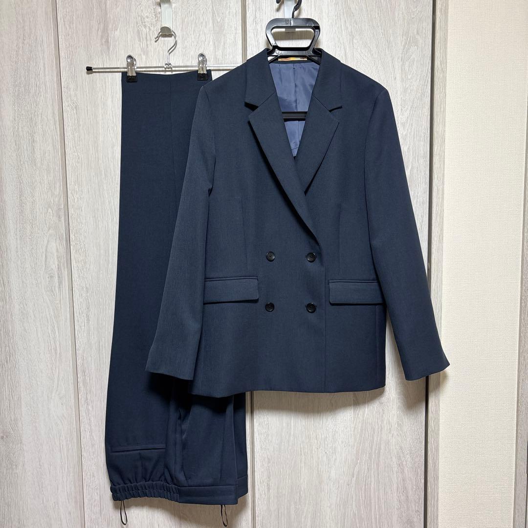 新品同様　オリヒカ　ウォッシャブル　パンツ　スーツ　青紺　上M 下L ORIHICA オリヒカ 2点 セットアップ パンツスーツ ウォッシャブル