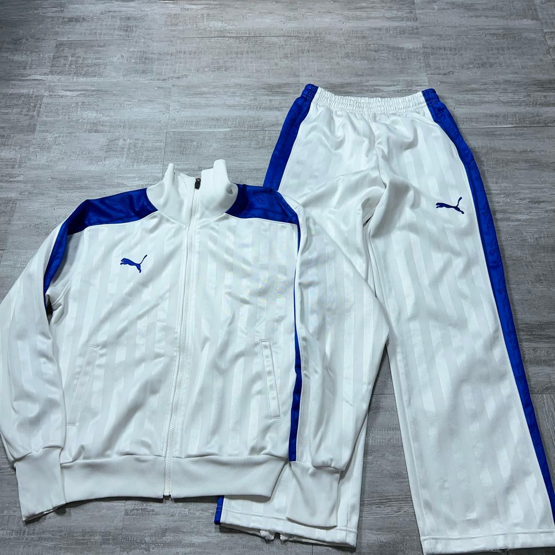 レアカラー PUMA セットアップ ジャージ プージャー バックロゴ 白 M
