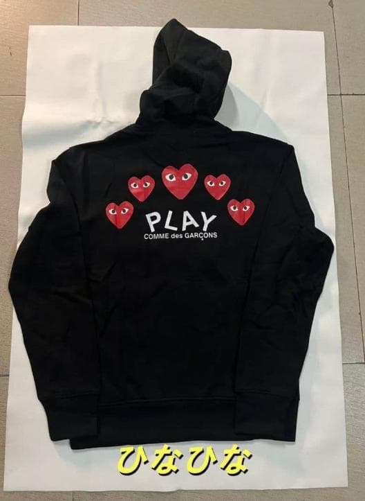 PLAY COMME des GARÇONS パーカー M ハート模様