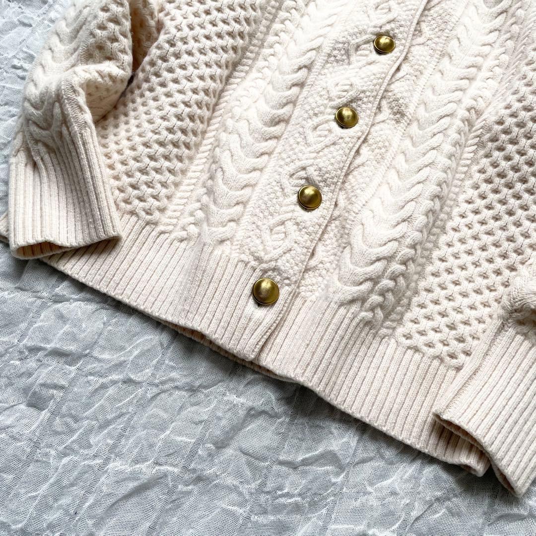 美品】フレームワーク アラン2wayニットカーディガン 金ボタン