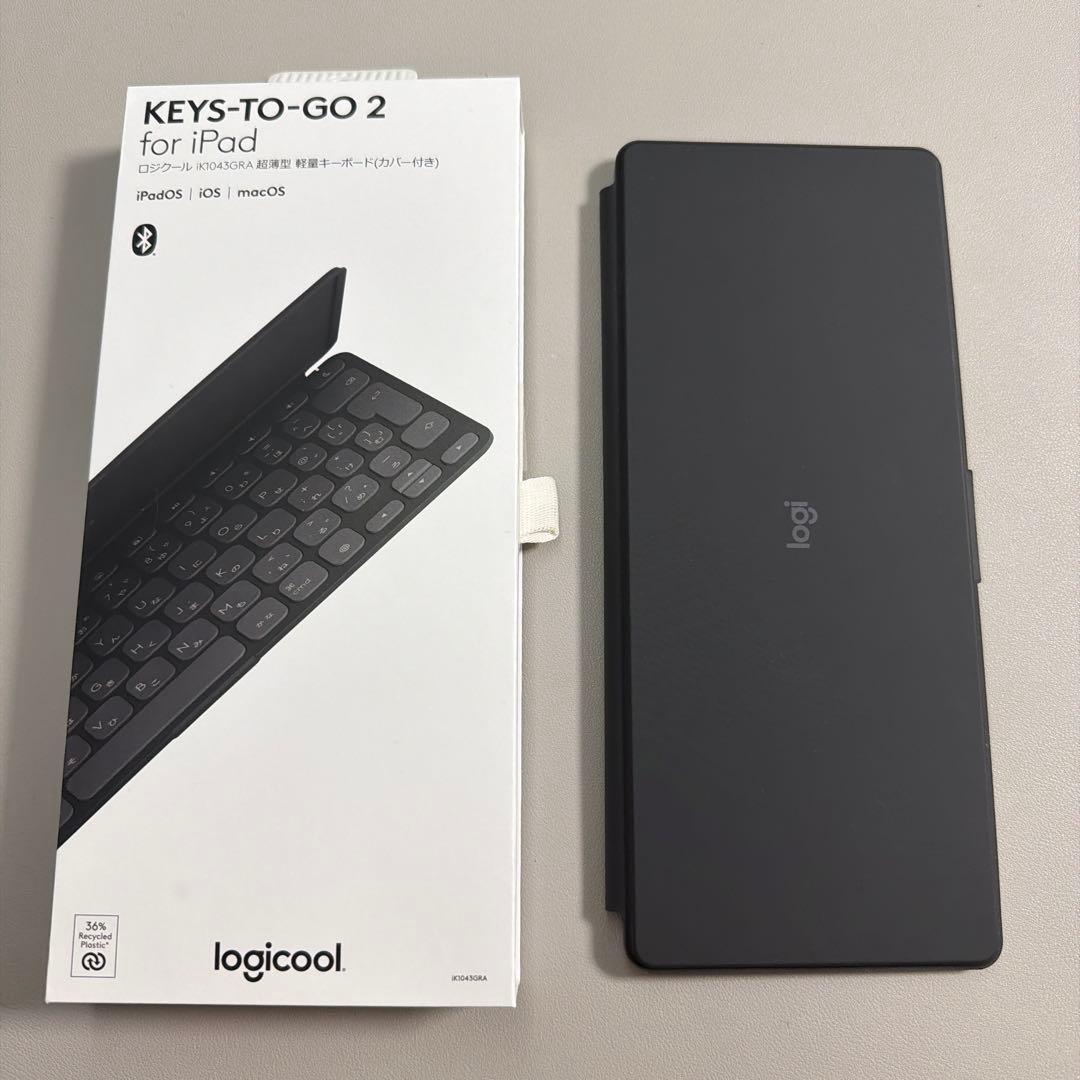 ロジクール KEYS TO GO 2 for iPad iK1043GRA キーボード Keys-To-Go 2 for iPad(iPadOS/iOS/Mac対応) iK1043GRA
