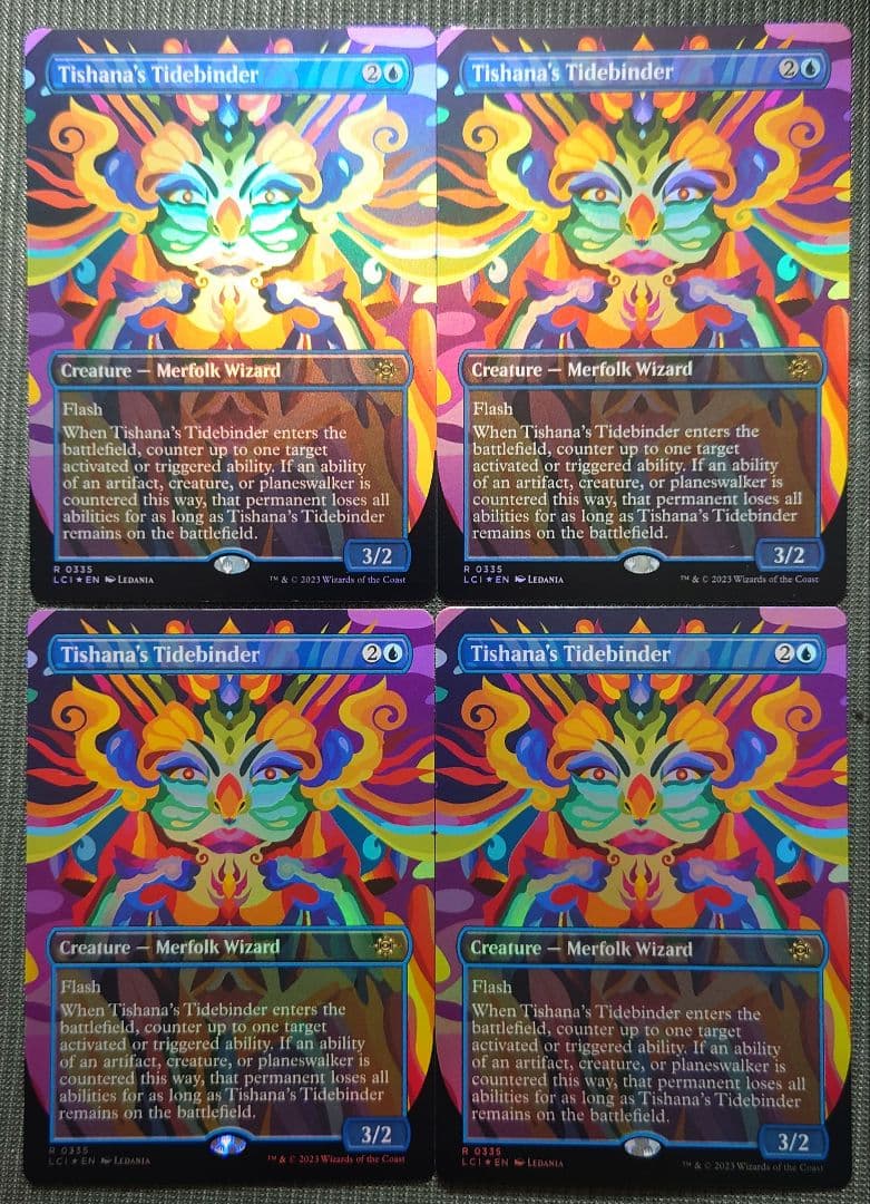 mtg 高騰中 フルFOIL 4枚セット ティシャーナの潮縛り ボーダーレス