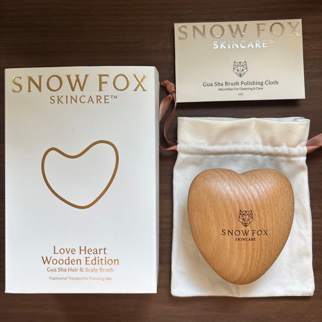 FOX スノーフォックス　カッサ　ミニハート　ヘアブラシ プレミアム FOX カッサ ウッド ミニハート ヘアブラシSNOW FOX