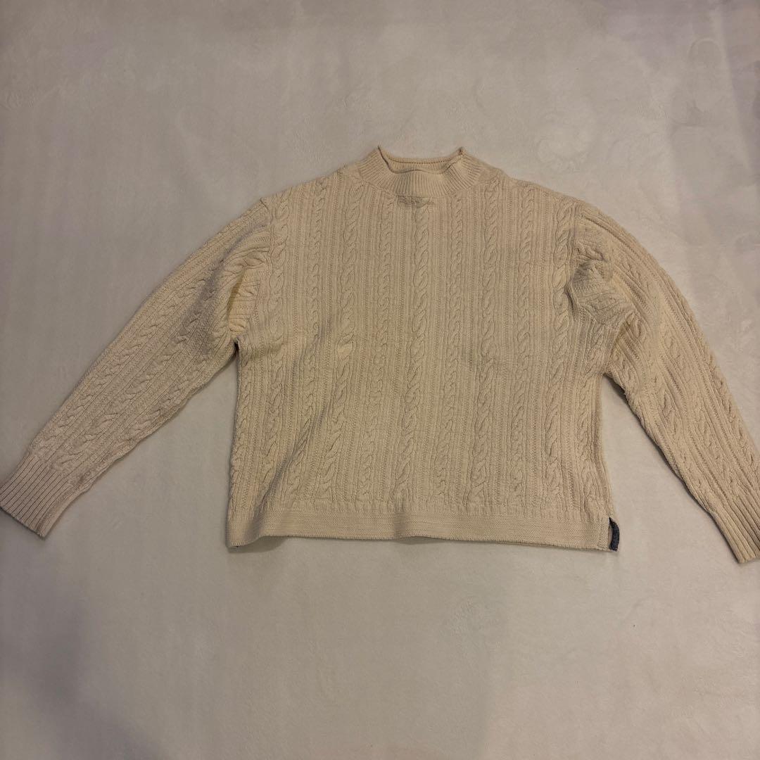 45rニットセーター アイボリー（ユニセックス）2サイズ