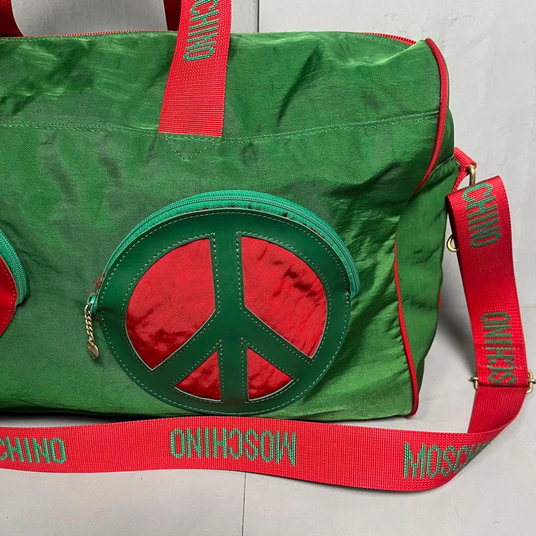 MOSCHINO ボストンショルダーバッグ 2way ピースマーク ハート - メルカリ