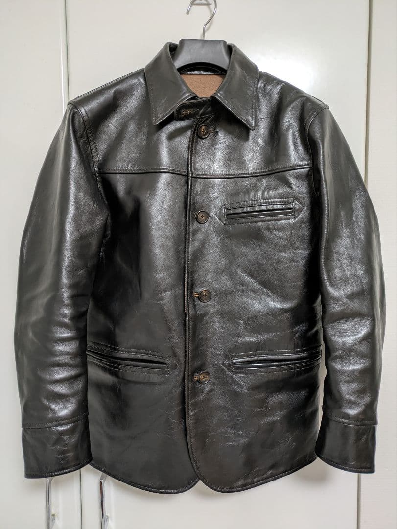S*n様 レザーカーコート　茶芯ホースハイド　馬革　レザージャケットS