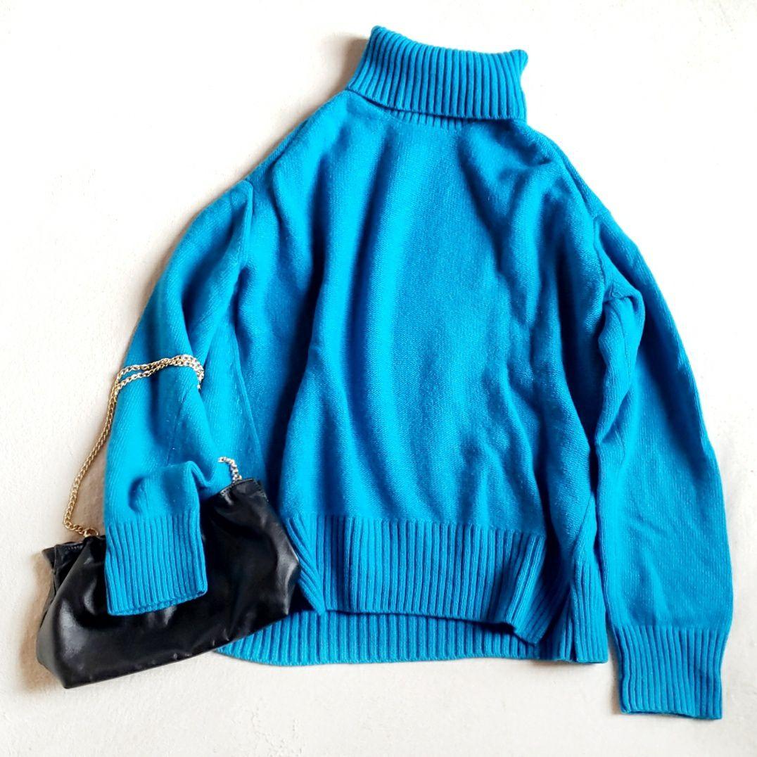 FRAMeWORK フレームワーク ウールカシミヤタートルネックニット ブルー