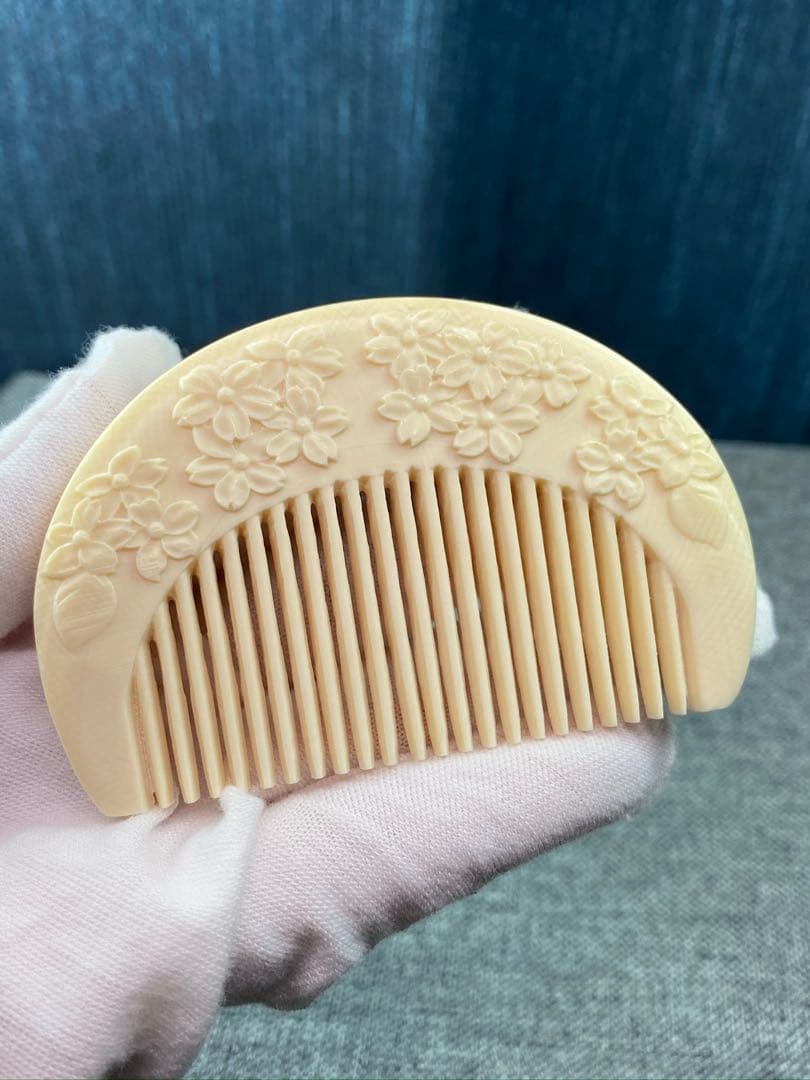 天然マンモス牙美しい手作り彫刻 一櫛百順 髪の櫛