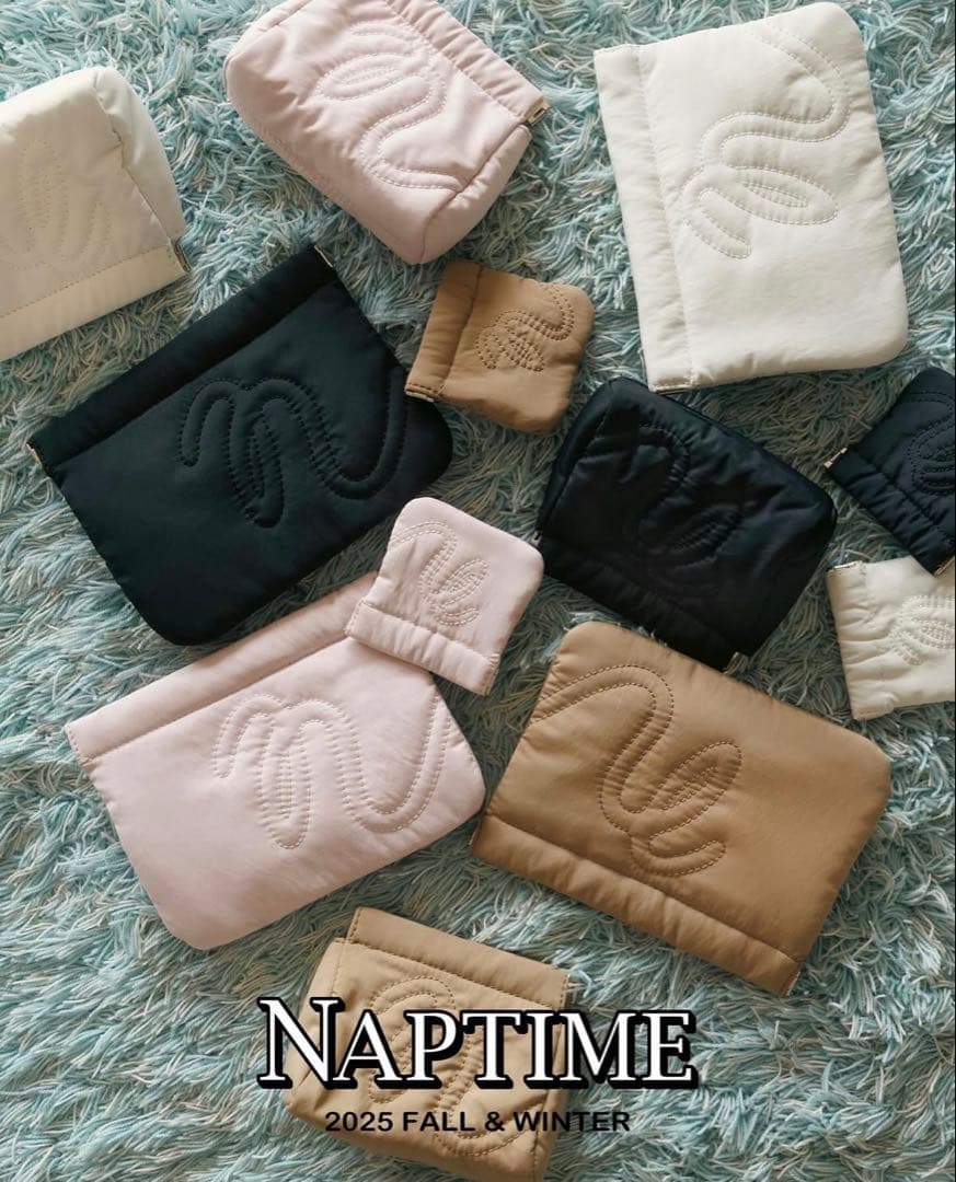 Naptime バネ口ミニポーチ 3点セット