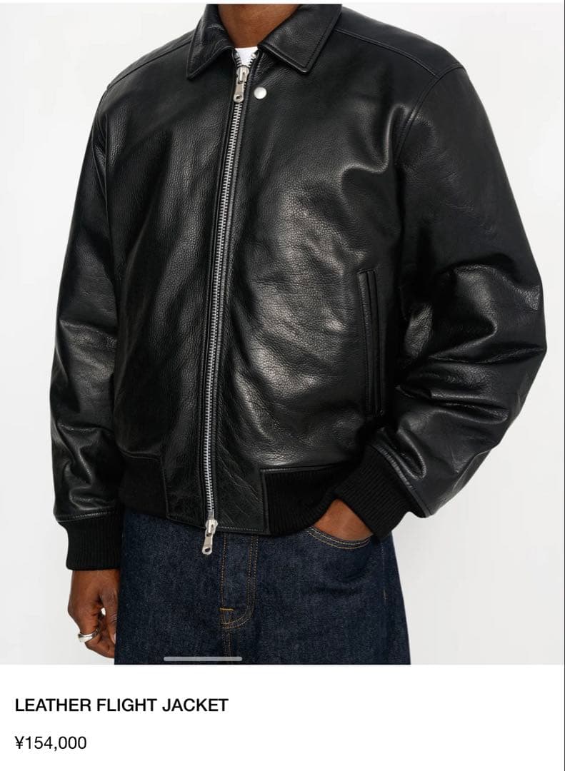 Stussy LEATHER FLIGHT JACKET定価¥154000 - メルカリ