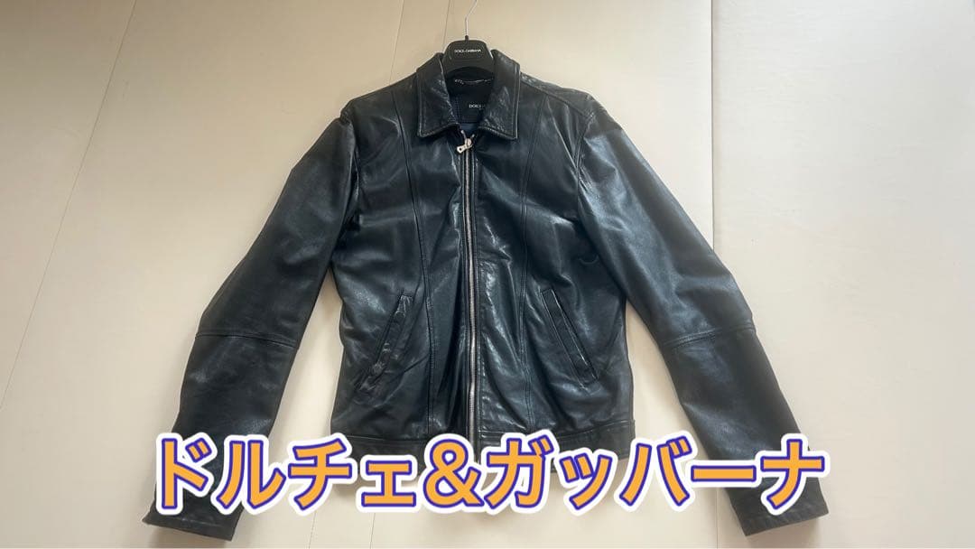 F*7様 DOLCE&GABBANA ブラックレザージャケット G9ZY5LHULR0_N0000_0.jpg