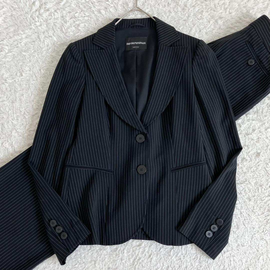 美品✨エンポリオアルマーニ セットアップ スーツ パンツ 大きいサイズ 42 黒