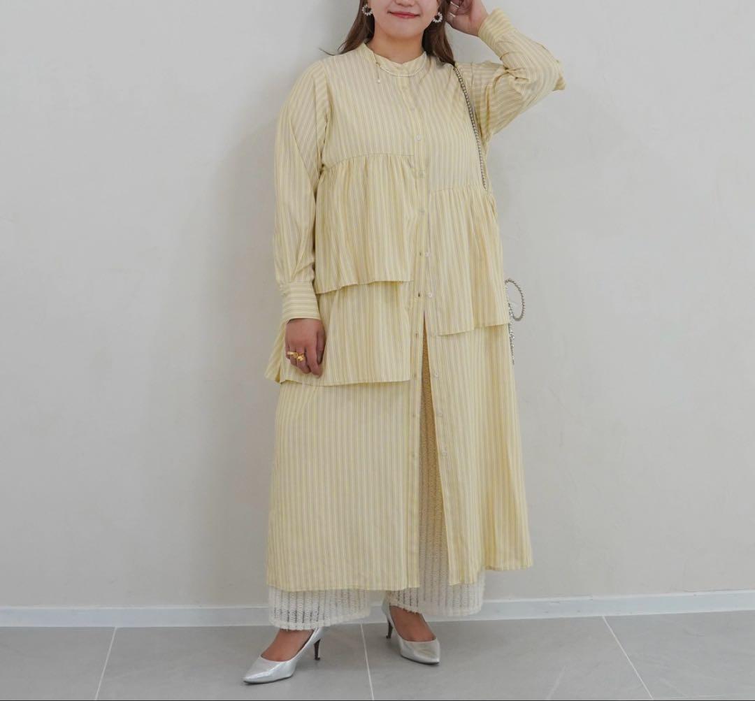 miandmou(ミアモ) シャツワンピース イエロー