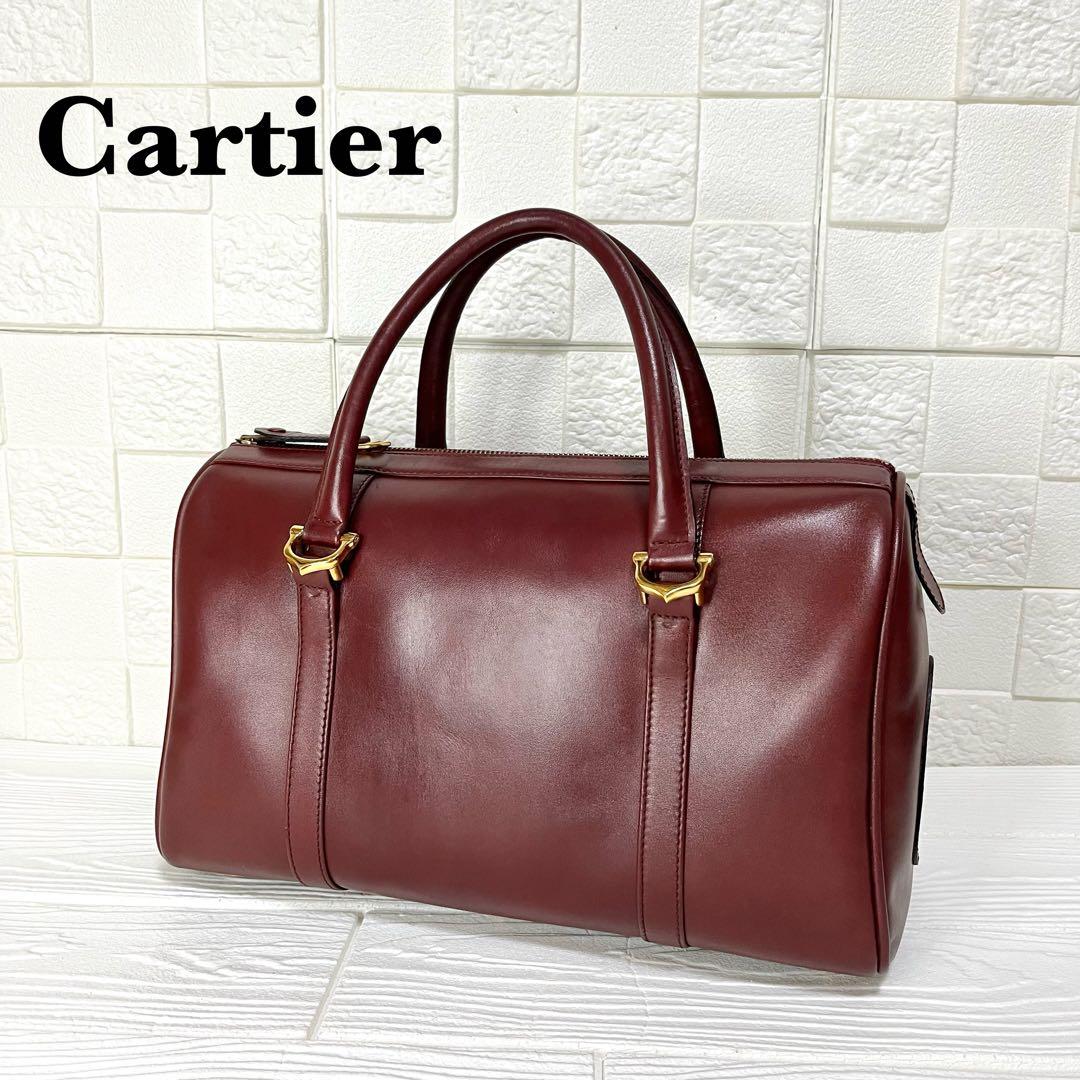 ✨上美品✨☘️Cartier☘️✨ボストンバッグ✨マストライン✨ボルドー✨