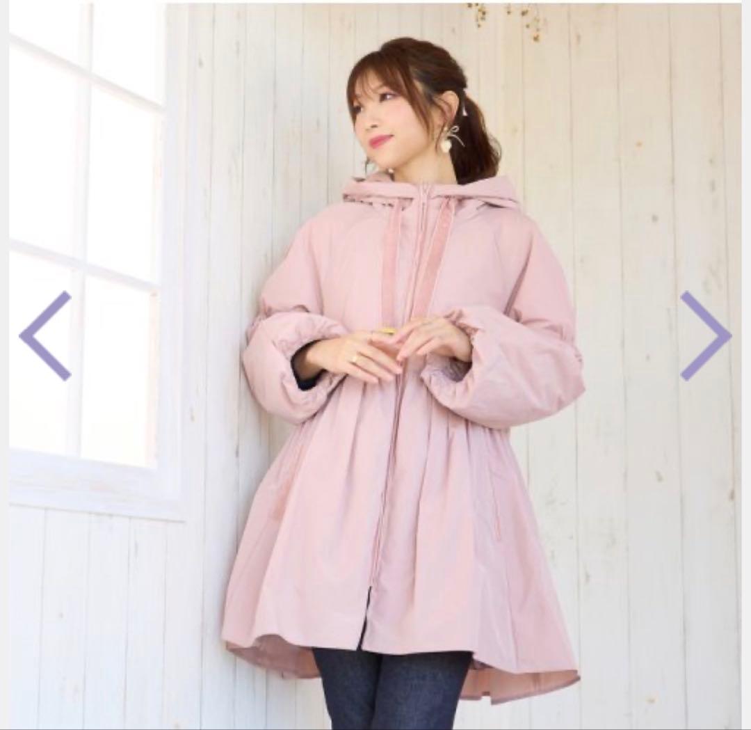 ローズティアラ RoseTiara フレアヘムダウンコート ピンク