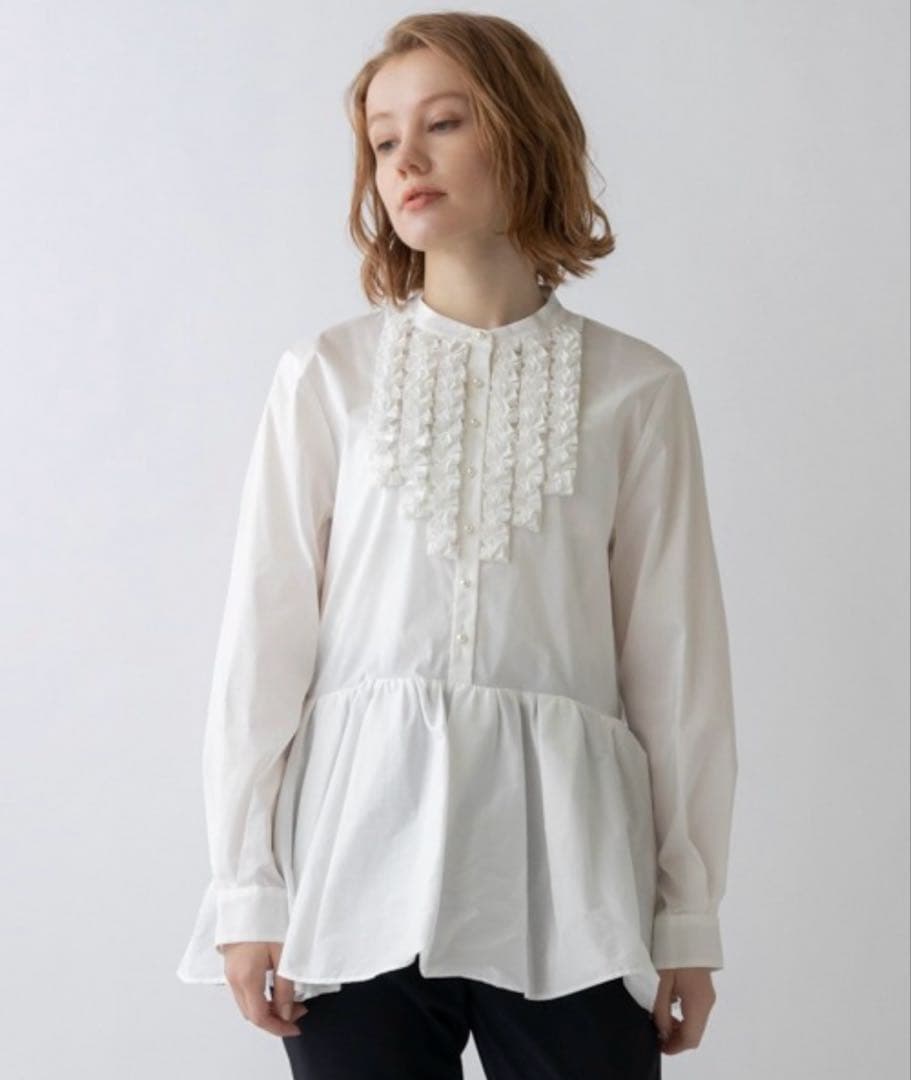 新品 定価26,400円 SONO ヒポポトゥースチュニックブラウス フリル