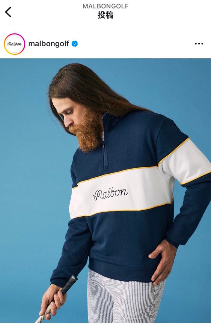 MALBON GOLF / マルボン ゴルフ 1/4 ZIP ハーフジップ - メルカリ