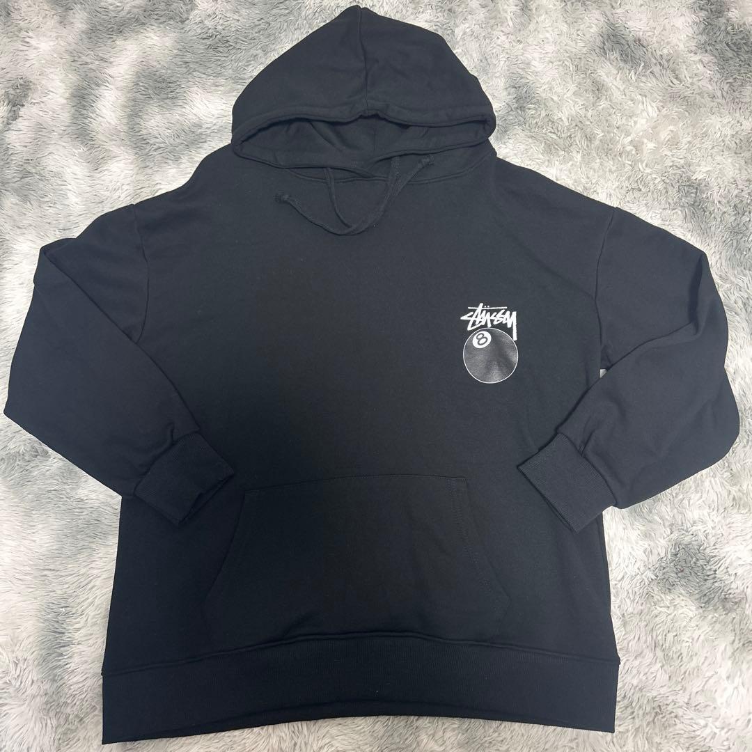 Stussy ブラック 8ボール パーカー