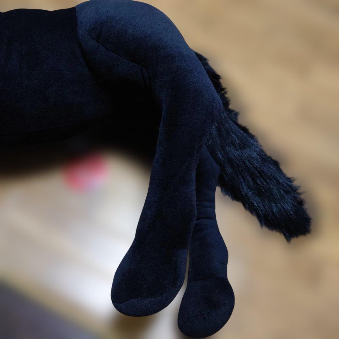 くたっとGIGAサラブレッド 黒い馬 ぬいぐるみ 非売品 馬 ウマ - メルカリ