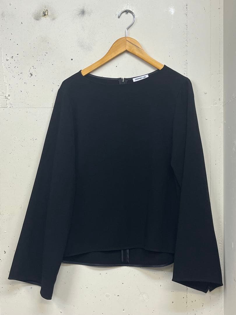 EVERYDAY I LIKE 24SS ジップスリーブ ブラウス ボートネック