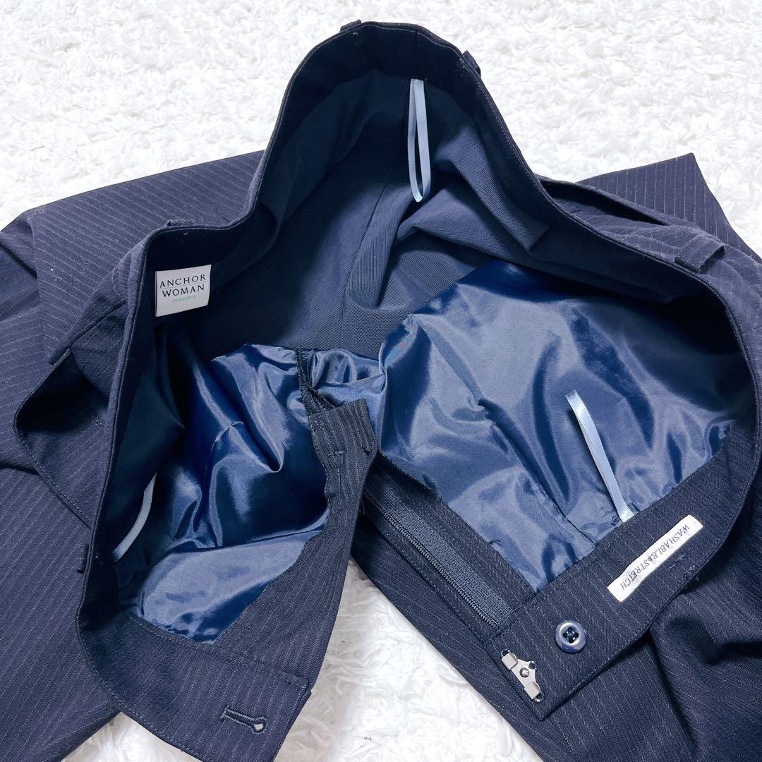 アンカーウーマン スーツ セットアップ 3点 洗える ストレッチ 大きい