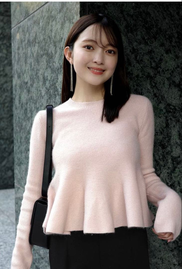 新品】ánuans ペプラムショートニットトップス サイズ1 - メルカリ