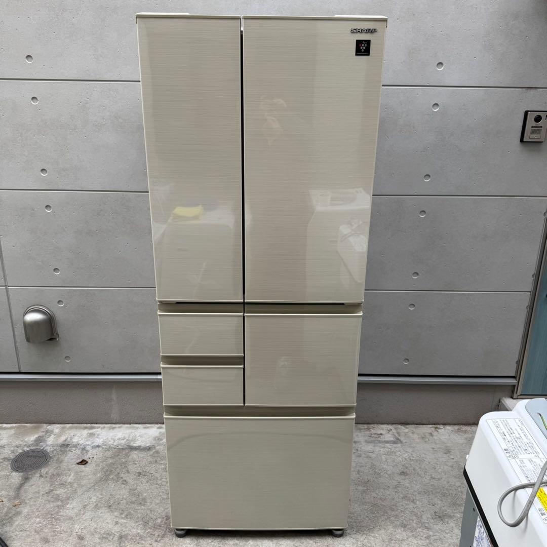 89⭐️日本製☆2019年製☆シャープ 冷蔵庫 6ドア 大型 自動製氷