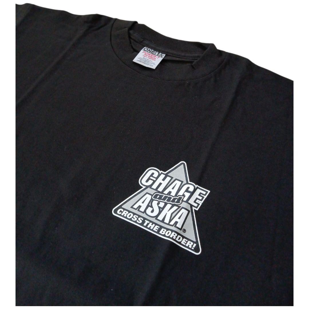 90年代 CHAGE and ASKA ブラックTシャツ Lサイズ