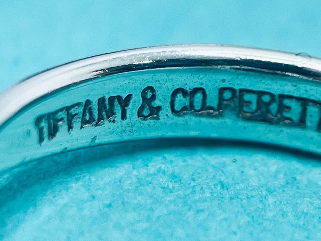 h890 美品 ティファニー オープンハート リング シルバー925 約8.5号