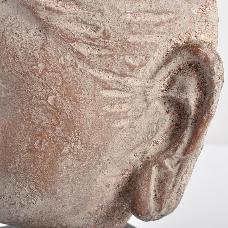 仏教美術 レプリカ 樹脂製 頭俑 仏頭 台座付 C R5173 - メルカリ